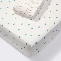 Fitted Jersey Crib Sheet - Dots & Squiggles - 2pk - Cloud Island™ -Cloud Island Shop GUEST 6c6f9f09 85d4 48f2 8220 68b094ebe349