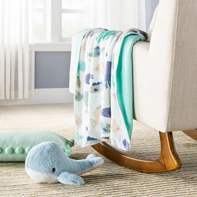 Plush Baby Blanket - Fish - Cloud Island™ 3 Plush Baby Blanket - Fish - Cloud Island™