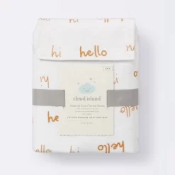 Flannel Fitted Crib Sheet Hello Script - Cloud Island™ -Cloud Island Shop GUEST 80d6e418 5617 46b1 a0aa 31ef3d9550b8