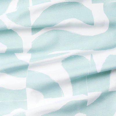 Fitted Crib Sheet Tile Print - White/Seafoam - Cloud Island™ 4 Fitted Crib Sheet Tile Print - White/Seafoam - Cloud Island™ - Image 2