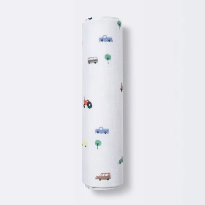 Muslin Swaddle Blanket - Cloud Island™ Trucks 6 Muslin Swaddle Blanket - Cloud Island™ Trucks - Image 4