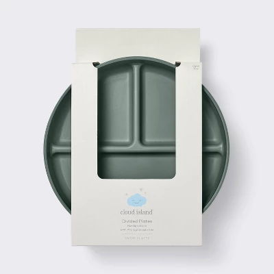 Divided Plate - 3pk Blue/Green - Cloud Island™ 5 Divided Plate - 3pk Blue/Green - Cloud Island™ - Image 3