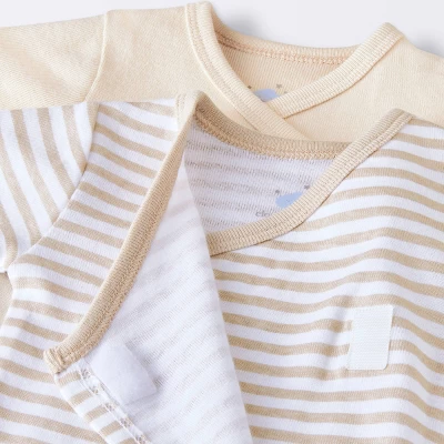 Baby 2pk Cotton Gown - Cloud Island™ Khaki Preemie 4 Baby 2pk Cotton Gown - Cloud Island™ Khaki Preemie - Image 2