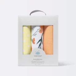 Muslin Swaddle Blanket - Cloud Island™ Garden Floral - 3pk -Cloud Island Shop GUEST 8bb464ef 43b2 4cd4 a8e9 e775dd85ddff