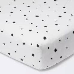 Fitted Crib Sheet Scatter Dot - Cloud Island™ - Black/Cream -Cloud Island Shop GUEST 90412edc 7683 4a33 b8e9 8a122484c847