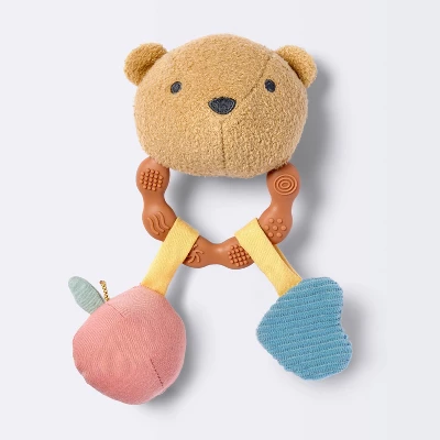Handheld Plush Rattle Baby Toy - Bear - Cloud Island™ 5 Handheld Plush Rattle Baby Toy - Bear - Cloud Island™ - Image 3