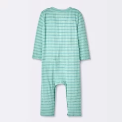 Baby Boys' Jacquard Checkered Romper & Hat - Cloud Island™ Blue