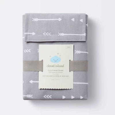 Cotton Fitted Crib Sheet - Arrows Print - Cloud Island™ 5 Cotton Fitted Crib Sheet - Arrows Print - Cloud Island™ - Image 3