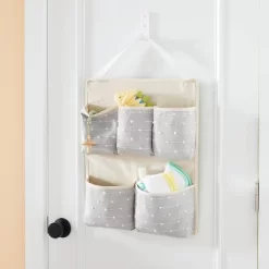 Wall Hanging Storage With Slub Stitching - Gray - Cloud Island™