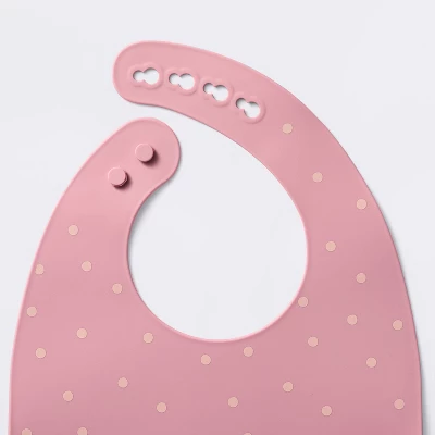 Silicone Bibs - 2pk - Flowers/Dots - Cloud Island™ 5 Silicone Bibs - 2pk - Flowers/Dots - Cloud Island™ - Image 3