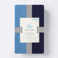 Fitted Playard Jersey Sheet - Cloud Island™ Navy & Blue 2pk -Cloud Island Shop GUEST 9cb708df d5c8 4287 abcf 4eebaa921484