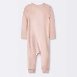 Baby Girls' 2pk Stars So Very Soft Modal Blend Romper - Cloud Island™ Dark Pink