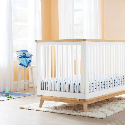 Fitted Crib Sheet Stripe - Navy/White - Cloud Island™ 3 Fitted Crib Sheet Stripe - Navy/White - Cloud Island™