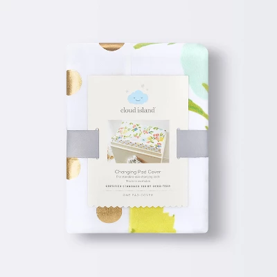 Plush Changing Pad Cover Floral - Cloud Island™ Gold 4 Plush Changing Pad Cover Floral - Cloud Island™ Gold - Image 2