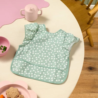 Short Sleeve Bib - Floral Ruffle - Cloud Island™ 3 Short Sleeve Bib - Floral Ruffle - Cloud Island™