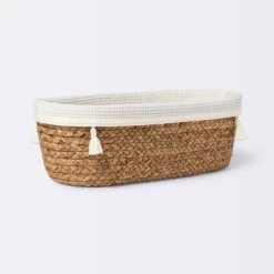 Natural Weave Oval Storage Bin With Waffle Weave Liner - Cloud Island™ -Cloud Island Shop GUEST a3de4f61 51cd 4f96 91ff 73a5dc516147