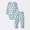Baby 2pc Stars Wide Ribbed Top & Bottom Set - Cloud Island™ Blue
