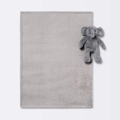 Plush Blanket With Soft Toy - Cloud Island™ Gray Elephant 4 Plush Blanket With Soft Toy - Cloud Island™ Gray Elephant - Image 2