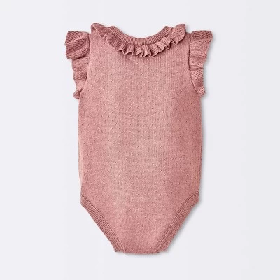 Baby Girls' Tank Sweater Romper - Cloud Island™ Purple 3 Baby Girls' Tank Sweater Romper - Cloud Island™ Purple