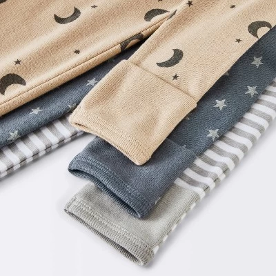 Baby 3pk Cotton Moons Sleep N' Play - Cloud Island™ Gray 5 Baby 3pk Cotton Moons Sleep N' Play - Cloud Island™ Gray - Image 3