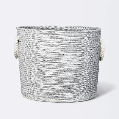 Coiled Rope Storage Bin Large Chevron - Cloud Island™ Gray 5 Coiled Rope Storage Bin Large Chevron - Cloud Island™ Gray - Image 3
