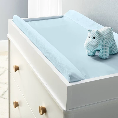 Wipeable Changing Pad Cover - Solid Blue - Cloud Island™ 3 Wipeable Changing Pad Cover - Solid Blue - Cloud Island™