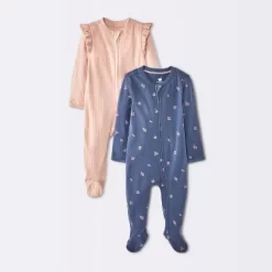 Baby Girls' 2pk Cozy Wide Ribbed Floral Sleep N' Play - Cloud Island™ Pink/Blue 9 Baby Girls' 2pk Cozy Wide Ribbed Floral Sleep N' Play - Cloud Island™ Pink/Blue -Cloud Island Shop GUEST b8b6cf8f 3882 4edb 912f a69077b659d9