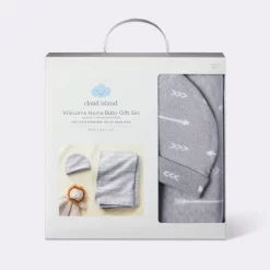 Hospital Muslin Swaddle Baby Blanket And Hat Gift Set - Gray Arrow - 2pk - Cloud Island™ -Cloud Island Shop GUEST bfae7299 8f3f 413b b361 03b7f005ac98