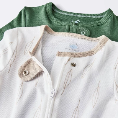 Baby Boys' 2pk So Very Soft Modal Blend Sleep N' Play - Cloud Island™ Green 4 Baby Boys' 2pk So Very Soft Modal Blend Sleep N' Play - Cloud Island™ Green - Image 2
