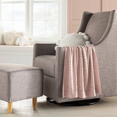 Seed Stitch Pointelle Baby Blanket - Dark Pink - Cloud Island™ 3 Seed Stitch Pointelle Baby Blanket - Dark Pink - Cloud Island™