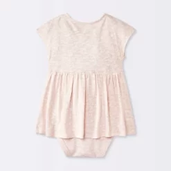 Baby Girls' Floral Modal Jersey Romper - Cloud Island™ Pink