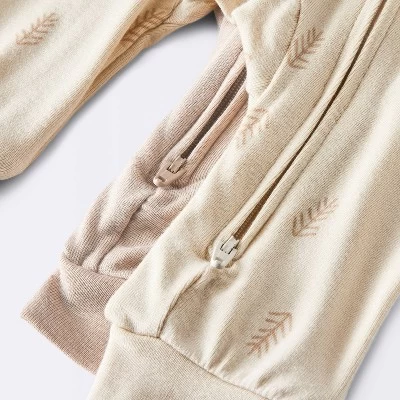 Baby 2pk Leaf So Very Soft Modal Blend Romper - Cloud Island™ Cream 5 Baby 2pk Leaf So Very Soft Modal Blend Romper - Cloud Island™ Cream - Image 3