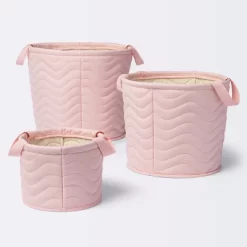 Quilted Fabric Medium Round Storage Basket - Light Pink - Cloud Island™ 7 Quilted Fabric Medium Round Storage Basket - Light Pink - Cloud Island™ -Cloud Island Shop GUEST cb5fd99a 2920 4a17 9abc c683191d9305