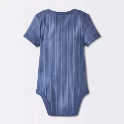 Baby Boys' 4pk Bear Short Sleeve Bodysuits - Cloud Island™ Ivory/Blue/Green