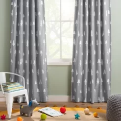 Blackout Curtain Panel Trees - Cloud Island™ Gray
