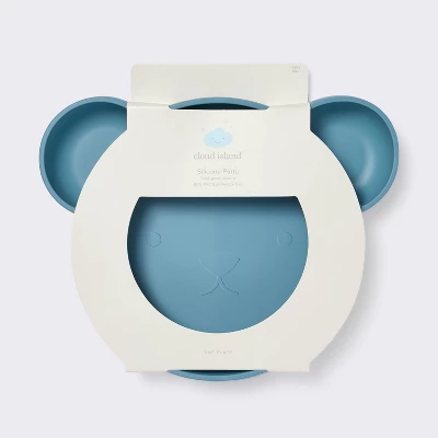 Silicone Dining Plate - Blue Bear - Cloud Island™ 4 Silicone Dining Plate - Blue Bear - Cloud Island™ - Image 2