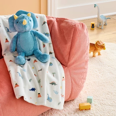 Dino Plush Stuffed Animal - Blue - Cloud Island™ 3 Dino Plush Stuffed Animal - Blue - Cloud Island™