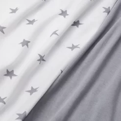 Fitted Jersey Crib Sheet - Gray & Scatter Star - Cloud Island™ 2pk