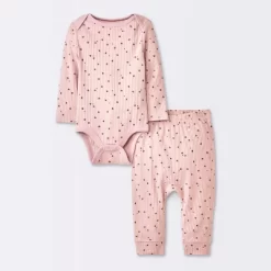 Baby Girls' 2pc Stars Wide Ribbed Long Sleeve Top & Pants Set - Cloud Island™ Pink 9 Baby Girls' 2pc Stars Wide Ribbed Long Sleeve Top & Pants Set - Cloud Island™ Pink -Cloud Island Shop GUEST d4ac1b57 b7b8 4062 81a2 5331a0c1f87a