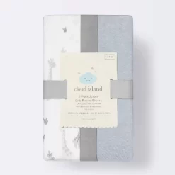 Fitted Jersey Crib Sheet - Cloud Island™ Giraffes/Dark Gray 2pk -Cloud Island Shop GUEST d55a5910 4e68 40f8 8404 e7482b3dc543