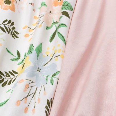 Fitted Mini Crib Sheet - Cloud Island™ - Meadow/Pink - 2pk 3 Fitted Mini Crib Sheet - Cloud Island™ - Meadow/Pink - 2pk