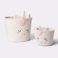 Coiled Rope Medium Round Storage Decorative Basket - Unicorn - Cloud Island™ -Cloud Island Shop GUEST dc09bb33 1873 4ba5 b74a 5dac09679ff1
