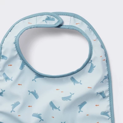 Water-Resistant Bibs - 3pk - Whales/Stripes/Dots - Cloud Island™ 4 Water-Resistant Bibs - 3pk - Whales/Stripes/Dots - Cloud Island™ - Image 2