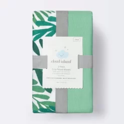 Crib Fitted Sheets Ferms And Solid Green - Cloud Island™ Green 2pk -Cloud Island Shop GUEST e7025f84 8afb 4bce 95d8 ec5d1d7688dc