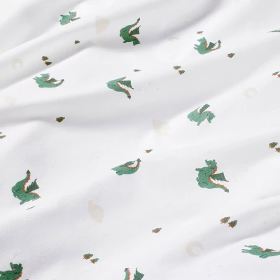 Cotton Fitted Crib Sheet - Dragons - Cloud Island™ 4 Cotton Fitted Crib Sheet - Dragons - Cloud Island™ - Image 2