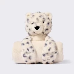 Plush Blanket With Soft Toy - Cream Leopard - Cloud Island™ -Cloud Island Shop GUEST eaf8d516 20c2 47cb 8f38 f1c9f1f7e86a