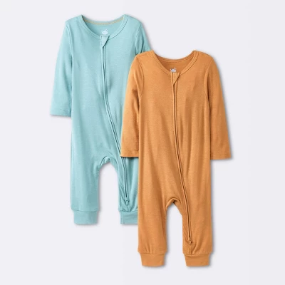 Baby Boys' 2pk Premium Romper - Cloud Island™ Green 7 Baby Boys' 2pk Premium Romper - Cloud Island™ Green - Image 5