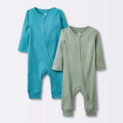 Baby 2pk Basic Wide Rib Romper - Cloud Island™ Green -Cloud Island Shop GUEST f18c759b f567 4a7a 9595 bb166216d579