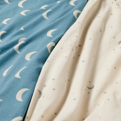 Fitted Jersey Crib Sheet - Moon Stars - 2pk - Cloud Island™ 4 Fitted Jersey Crib Sheet - Moon Stars - 2pk - Cloud Island™ - Image 2