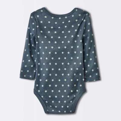 Baby 4pk Long Sleeve Moons Bodysuit - Cloud Island™ Gray 3 Baby 4pk Long Sleeve Moons Bodysuit - Cloud Island™ Gray